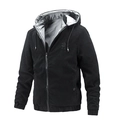 Veste en velours côtelé noir pour homme avec doublure grise et broderie B HS - M / Noir