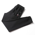 Schwarze Herren-Jogginghose mit Kordelzug und dreifarbigem Detail an der Reißverschlusstasche - M / Schwarz