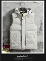 Slim fit hooded lightweight vest in light grey featuring utility pockets and drawstrings - M / Khaki