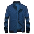 Veste de protection UV homme bleu marine, légère pour l'extérieur avec imprimé FREE - M / Bleu Denim