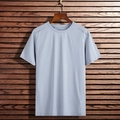 Atmungsaktives Herren T-Shirt aus Eisseide in Grau mit Mesh-Struktur und Reflexstreifen - L / Grau