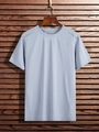 Men's light grey-blue ice silk breathable T-shirt with reflective arrow details - L / Gray