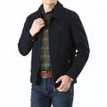 Herren Freizeitjacke in Dunkelblau mit Reißverschluss und 1971 Logo Stickerei - M / Dunkelblau