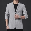 Blazer décontracté pour homme gris clair avec un motif à micro-texture fine - 170 / Gris