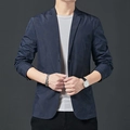 Blazer décontracté bleu marine pour homme avec motifs à micropoints et coupe cintrée - 170 / Cyan