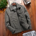 Herren Militärjacke in Olivgrün mit warmem Lammfellimitat und Vintage-Stickerei - 5XL / Armeegrün