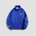 Royal blue men's zip-up sports jacket with CHINA logo and elastic drawstring hem - M / Tops / Blue