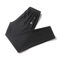 Schwarze Herren-Sporthose in lockerer Passform mit Kordelzug und dreifarbigen Streifen - M / Schwarz