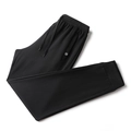 Schwarze Baumwoll-Jogginghose für Herren mit Kordelzug und Blumenlogo für Outdoor-Sport - M / Schwarz