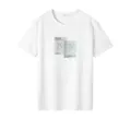 White cotton T-shirt with square artistic print and ARGUTECOR lettering for men - M / White