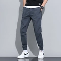Dunkelgraublaue Cargo-Jogginghose für Herren mit Multi-Taschen und elastischen Bündchen - EU 29 / Dunkelgraublau (663)