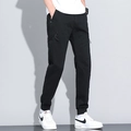 Pantalon cargo noir pour homme, coupe slim avec détails zippés et chevilles - EU 29 / Noir (667)