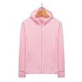 Roze zonwerende jas voor dames met capuchon, UPF 50+ bescherming en ademende mesh-stof - M / Dames Roze
