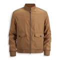 Klassische Stehkragen-Cargojacke in warmem Camel-Braun mit Rippbündchen am Saum - M / Braun