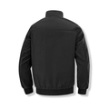 Men's outdoor windbreaker jacket in black with ribbed cuffs and stand collar - M / Black