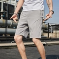 Short décontracté gris pour homme, coupe slim élastique avec détail de logo sur la poche - M / Gris (8030)