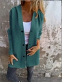 Cardigan in maglia con cappuccio verde lago scuro da donna con bottoni e maniche lunghe - 3XL / Top / Verde malachite