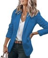 Königsblauer Damen-Blazer mit Reverskragen und einem Knopf für einen eleganten Look - Blau