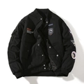 Schwarze MA1 Bomberjacke für Herren mit Stickerei und gestepptem Innenfutter - S / Schwarz Wattierter Stil