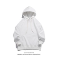 Sweat à capuche blanc minimaliste coupe oversize avec cordon et poche kangourou homme - Blanc / S