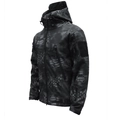 Giacca tattica softshell in pelle di squalo con motivo mimetico pitone nero e grigio - S / Nero Pitone