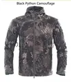 Dettaglio giacca tattica softshell pelle di squalo con mimetica pitone nero e polsini - S / Mimetico Pitone Nero