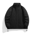 Veste matelassée noire à col montant avec cordon de serrage et poignets élastiques - M / Noir