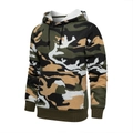 Herren Camouflage Hoodie mit klassischem militärgrünem und khakifarbenem Muster - S / Camouflage