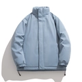 Veste isolée homme style high-street gris-bleu clair avec cordon de serrage - M / Bleu Brume