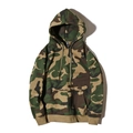 Sudadera clásica de camuflaje con capucha ajustable y bolsillo de canguro frontal - S / Verde