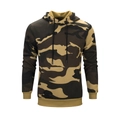Herren Kapuzenpullover mit klassischem Dschungel Camouflage Muster und Kängurutasche - S / Khaki