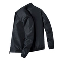 Herren Freizeitjacke mit Kapuze in Schwarz, silbernen Kratzmustern und Rippbündchen - M / 8003 Schwarz (Kratztextur-Stil)