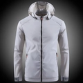 Chaqueta de verano gris claro para hombre con protección solar y diseño cortavientos - M / Gris