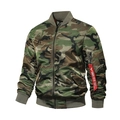 Blouson aviateur MA1 homme à motif camouflage classique avec doublure orange contrastée - M / Camouflage (Régulier)
