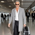 Abrigo de negocios gris claro para hombre en mezcla de lana con corte entallado y moderno - XS / Gris claro