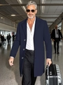 Gabardina de hombre azul marino entallada, de largo medio con botonadura sencilla - XS / Azul marino