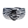Heren zwembroek met zebraprint, lage taille, trekkoord en ergonomisch 3D-ontwerp - M / Zebra Print