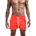 Neon-orangefarbene, schnelltrocknende Laufshorts für Herren mit elastischem Kordelzugbund - M / Orangerot