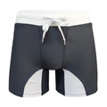 Détails du short de bain pour homme avec bandes réfléchissantes et cordon de serrage - M / Gris