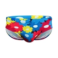 Maillot de bain homme sexy à taille basse avec motifs floraux colorés sur bleu foncé - M / Fleur Colorée