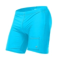 Men's light blue quick-dry swim trunks with elastic waistband and side pocket - M / Lake Blue