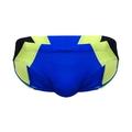 Maillot de bain sport homme avec panneaux color-block bleu marine, jaune fluo et noir - M / Bleu
