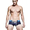 Superbody Herren Boxershorts in Dunkelblau mit Schnürung vorne und elastischem Bund - Dunkelblau