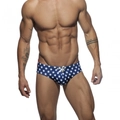 Maillot de bain pour homme avec imprimé étoiles bleu marine et blanc et cordon de serrage - M / Bleu foncé