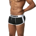 Boxer homme avec bonnet push-up et rembourrage fessier pour une silhouette galbée - S / Noir