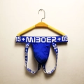 Jockstrap en coton bleu marine pour hommes avec large ceinture élastique pour le sport - M / Bleu