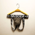 Macro shot of grey cotton jockstrap showing wide elastic waistband with M1B0ER logo - Dark Gray
