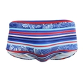 Pantaloncini da nuoto uomo con strisce rosso-blu e stampa floreale tropicale - M / Righe Rosse e Blu