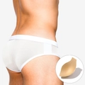 Witte heren mesh zwemslip met uitneembare cupvulling en een brede elastische tailleband - M / Wit Mesh (Met Cup)