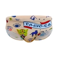 Slip de bain homme imprimé léopard pop art beige avec motifs de graffitis éclectiques - M / Imprimé Léopard
